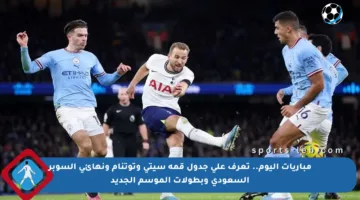 مباريات اليوم.. تعرف على جدول قمة سيتي وتوتنام ونهائي السوبر السعودي وبطولات الموسم الجديد